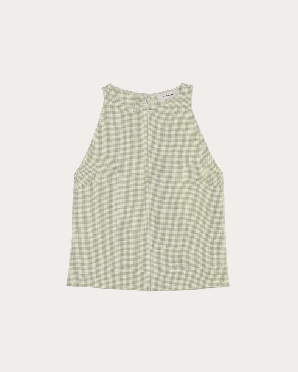 The Linen High-Neck Tank | Elm Gingham - Image 2