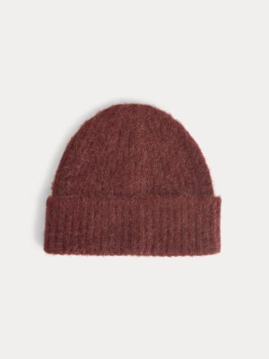 Plush Alpaca Beanie | Merlot