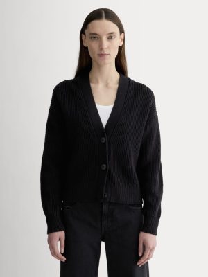 The Boxy Cardigan in Everyday Cotton | Black