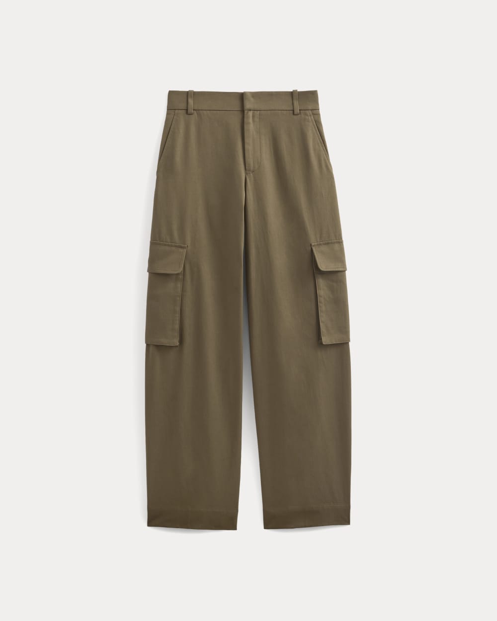 Wide-Leg Cargo Trouser in Buttersmooth | Deep Taupe - Image 2
