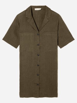 The Linen Workwear Dress | Beech