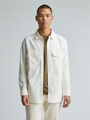 The Organic Oxford Relaxed Utility Shirt | Bone