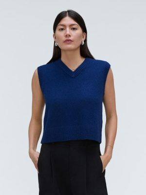 The Cashmere Vest | Bright Navy