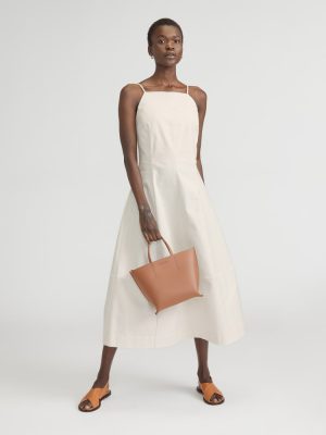 The Structured Cotton Bell Dress | Bone