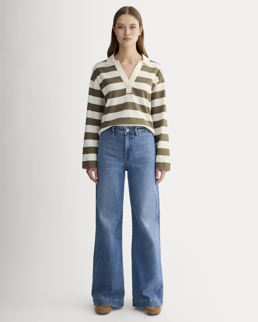 The Mariner Rugby Top | Deep Taupe / Bone - Image 3