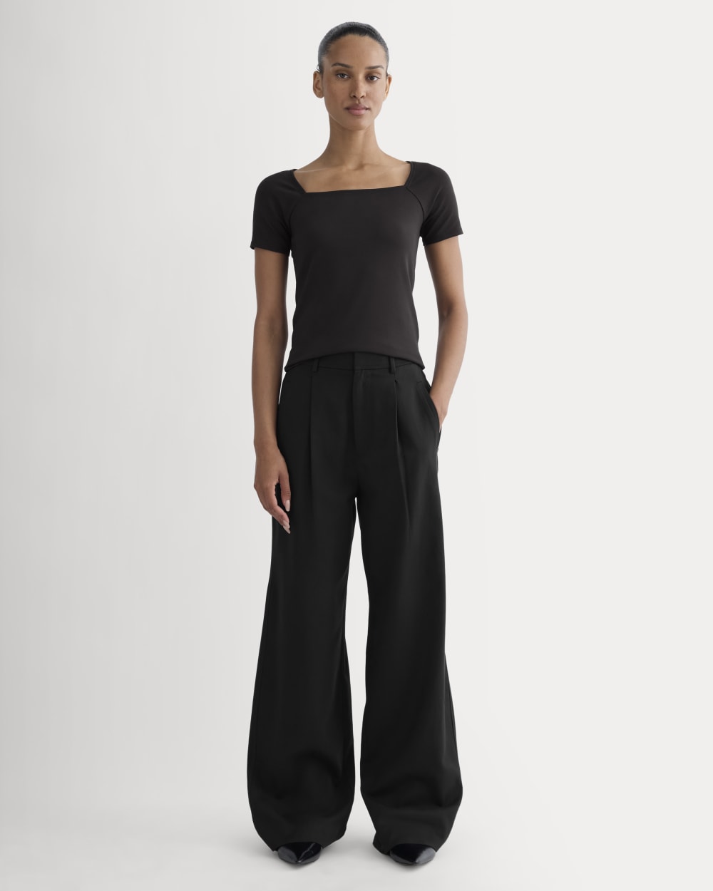 The Form Square-Neck Top | Black - Image 3