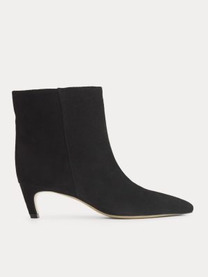 Studio Kitten Heel Bootie | Black Suede