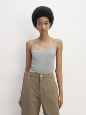 The Supima® Form Spaghetti Strap Cami | Mid Heather Grey