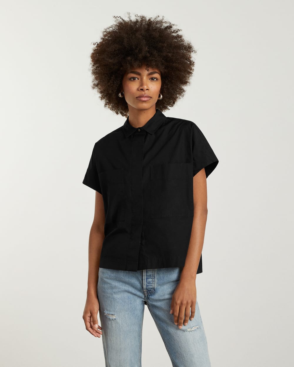 The Short-Sleeve Box Shirt | Black - Image 3