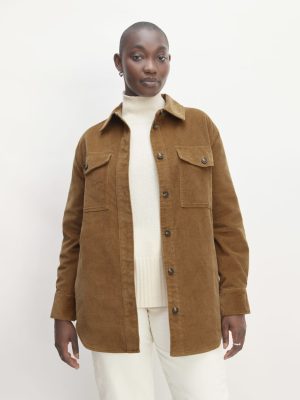 The Corduroy Oversized Shirt Jacket | Toasted Coconut