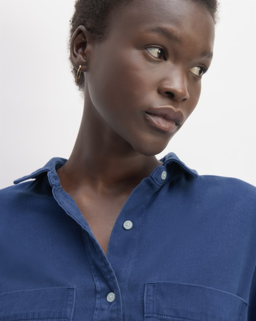 The Boxy Overshirt in Buttersoft | Bellwether Blue - Image 4