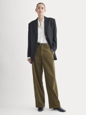 Corduroy Wide-Leg Trouser | Beech