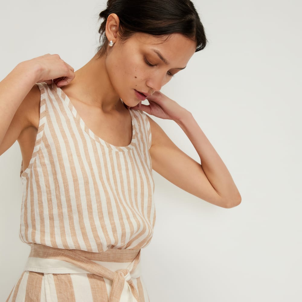 The Scoop Tank in Linen | Bone / Caramel - Image 4