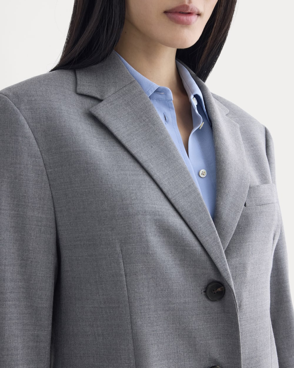 Blazer in Tailor Twill | Heather Graphite - Image 4