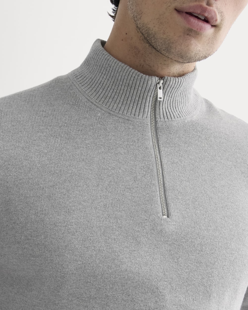 The No-Sweat Quarter-Zip | Heathered Grey - Image 4