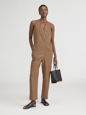 The Structured Cotton Jumpsuit | Toasted Coconut