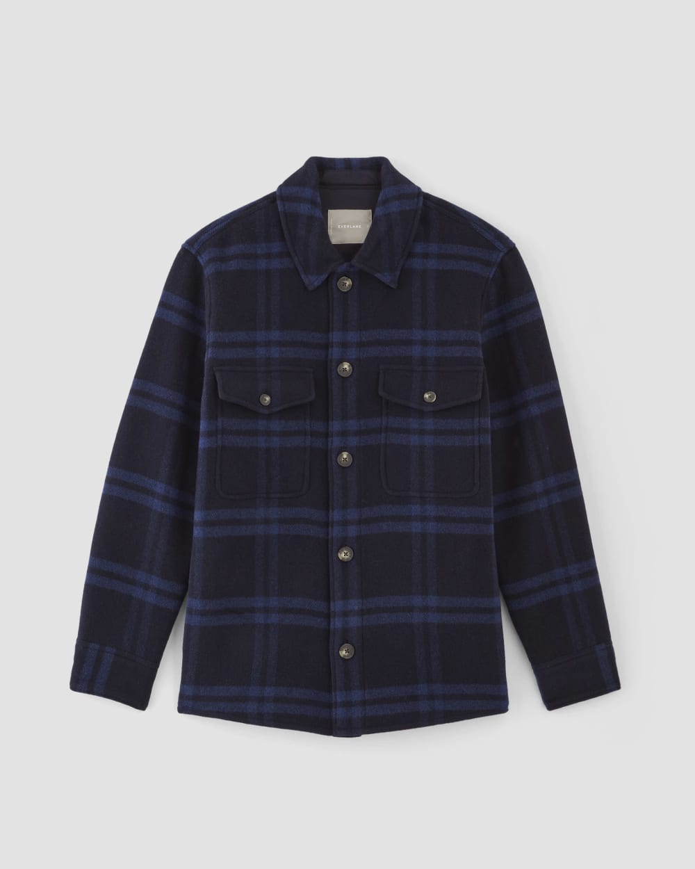 The ReWool? Oversized Shirt Jacket | Blue / Navy - Image 2