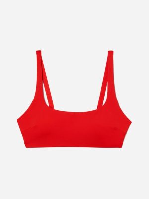 The Square-Neck Bikini Top | Bright Red