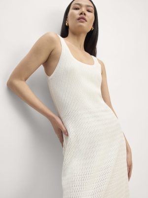 The Crochet Knit Tank Dress | Bone