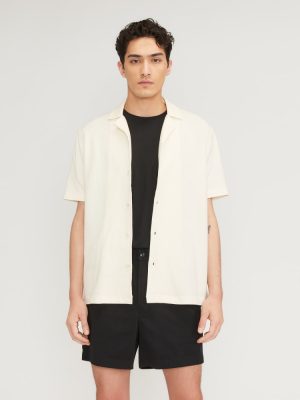 The Pique Short-Sleeve Shirt | Bone