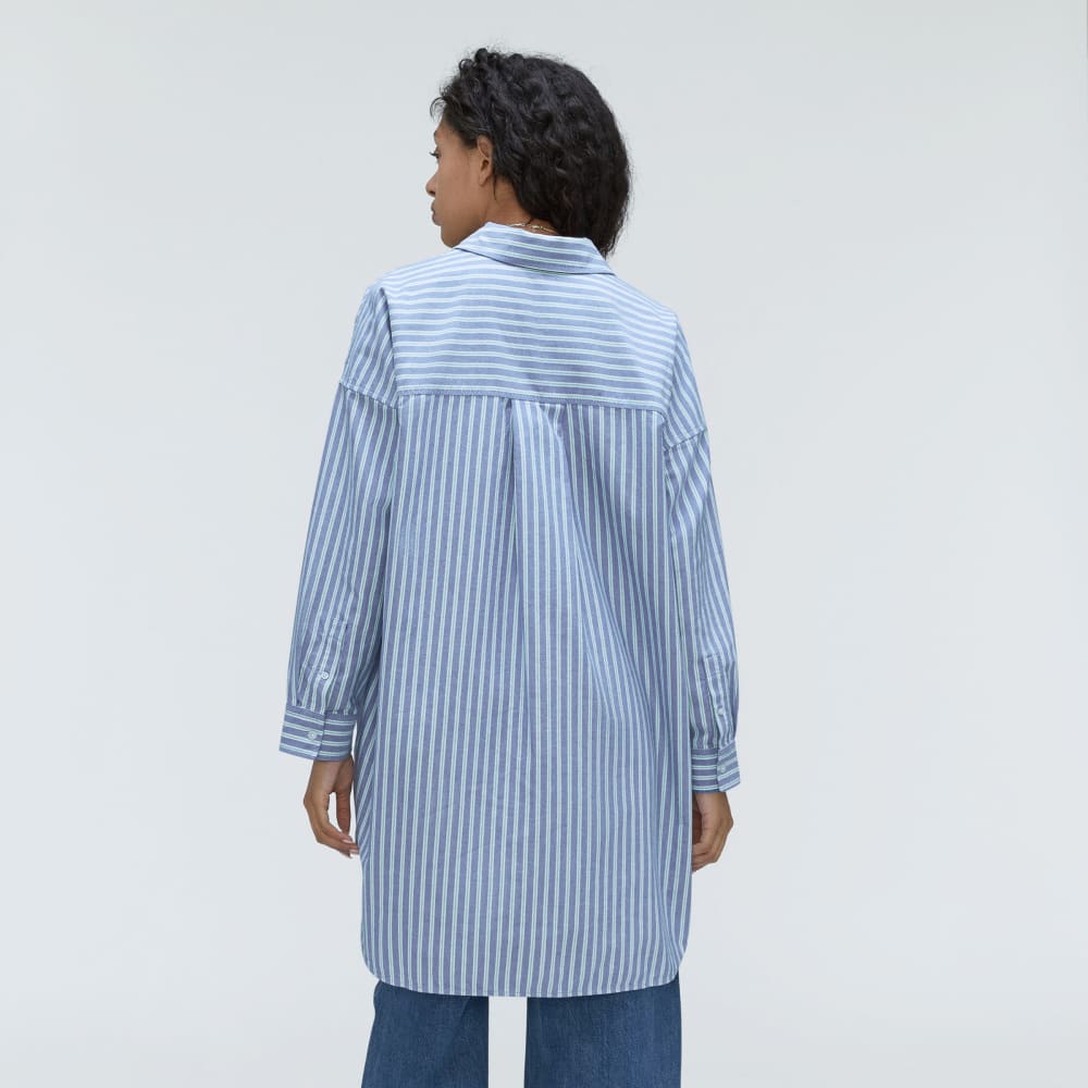 The Way Long Oxford Shirt | Lapis Blue / Bright Jade / Optic White - Image 3