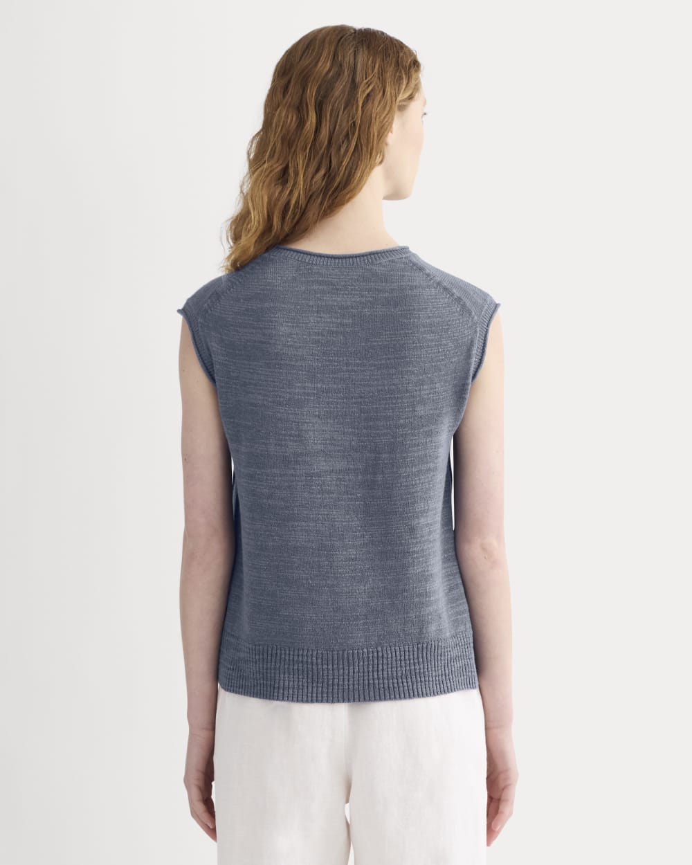 The Muscle Sweater in Cotton Linen | Indigo - Image 5