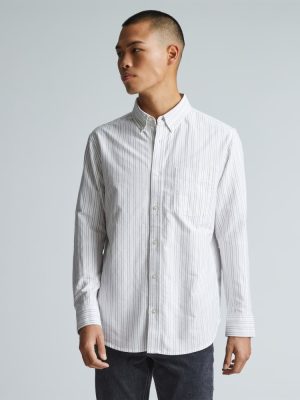 The Classic Oxford Shirt | Canvas / Mauve / Chocolate | Standard