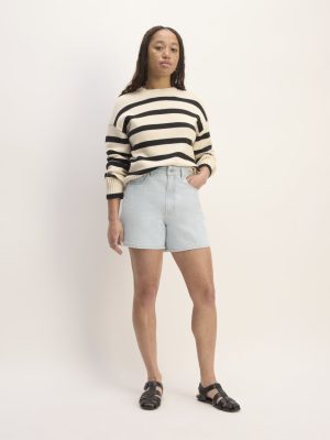 The A-Line Denim Short | Spring Blue