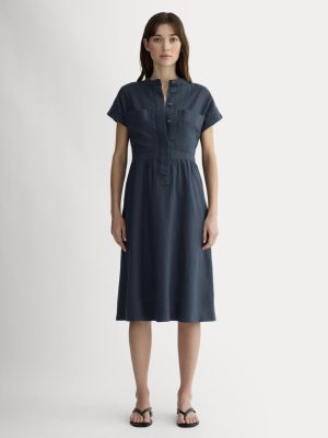 The Craft Dress in Linen | Navy