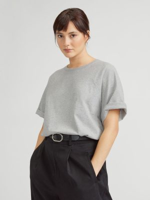 The Organic Cotton Raglan Tee |  Heathered Grey