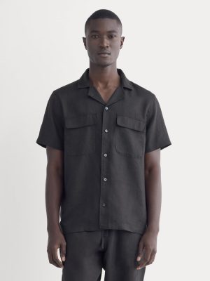 The Resort Shirt in Linen | Black