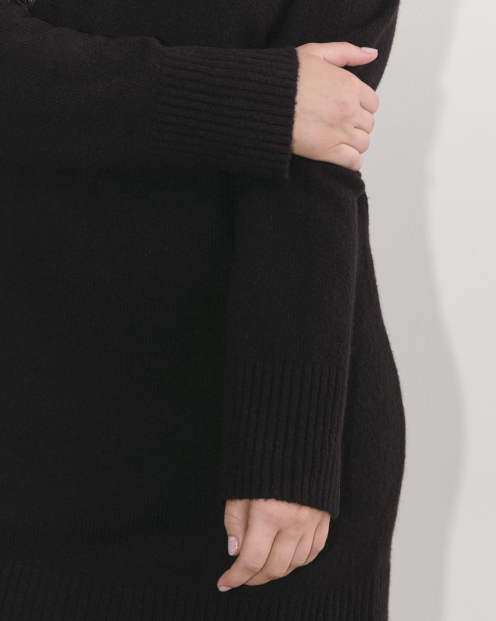 The Sweater Dress in Plush Cotton | Black - Image 4