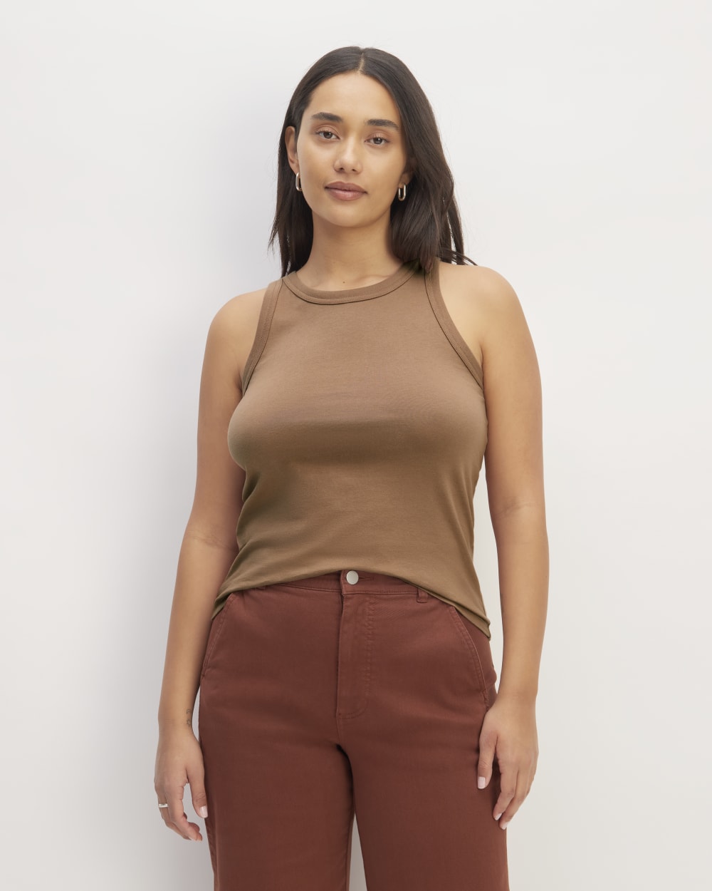 The Tank in Essential Cotton | Carob Brown