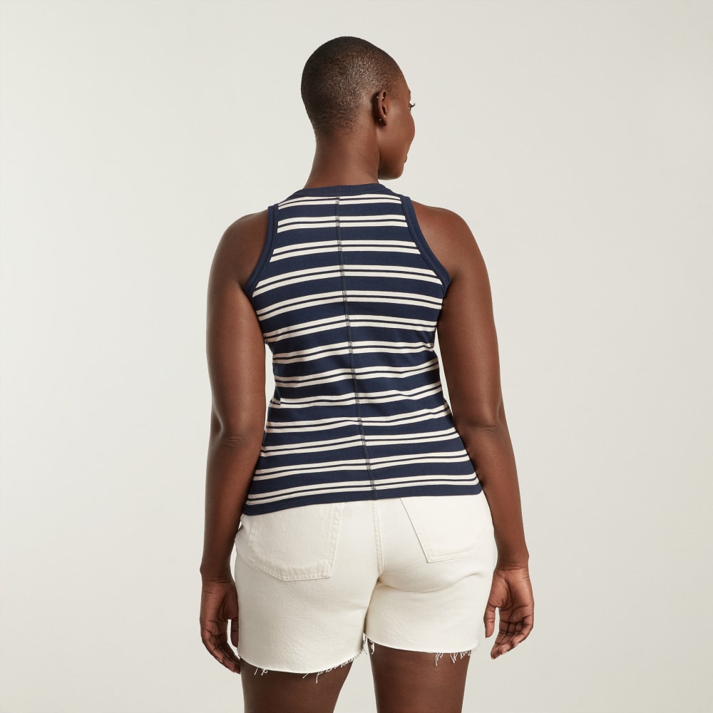 The Tank in Essential Cotton | Navy / Tan - Image 3