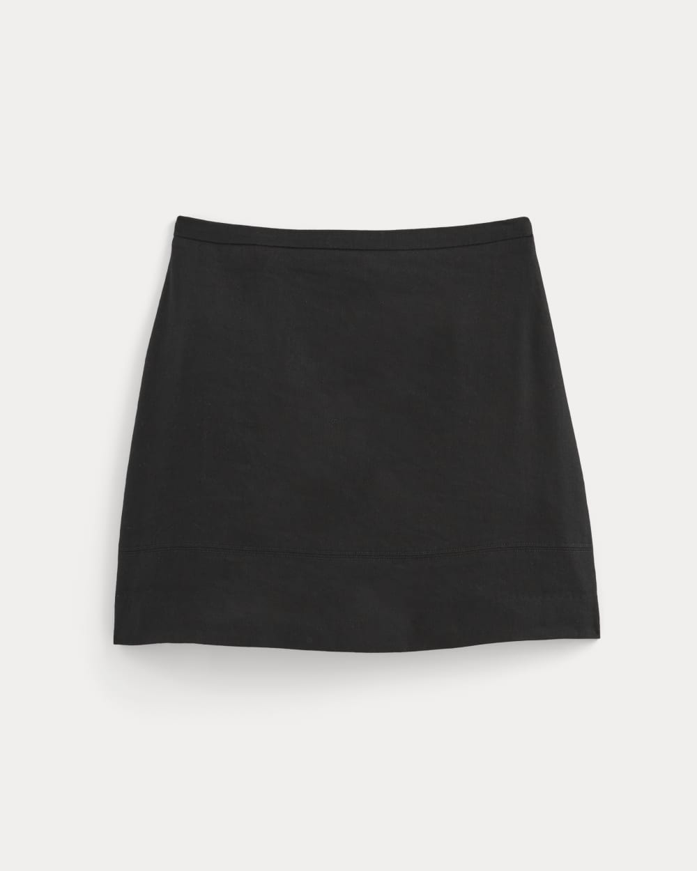 The Mini Skirt in Stretch Linen | Black - Image 2