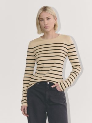 The Crew in Cotton Cashmere | Powder / Black