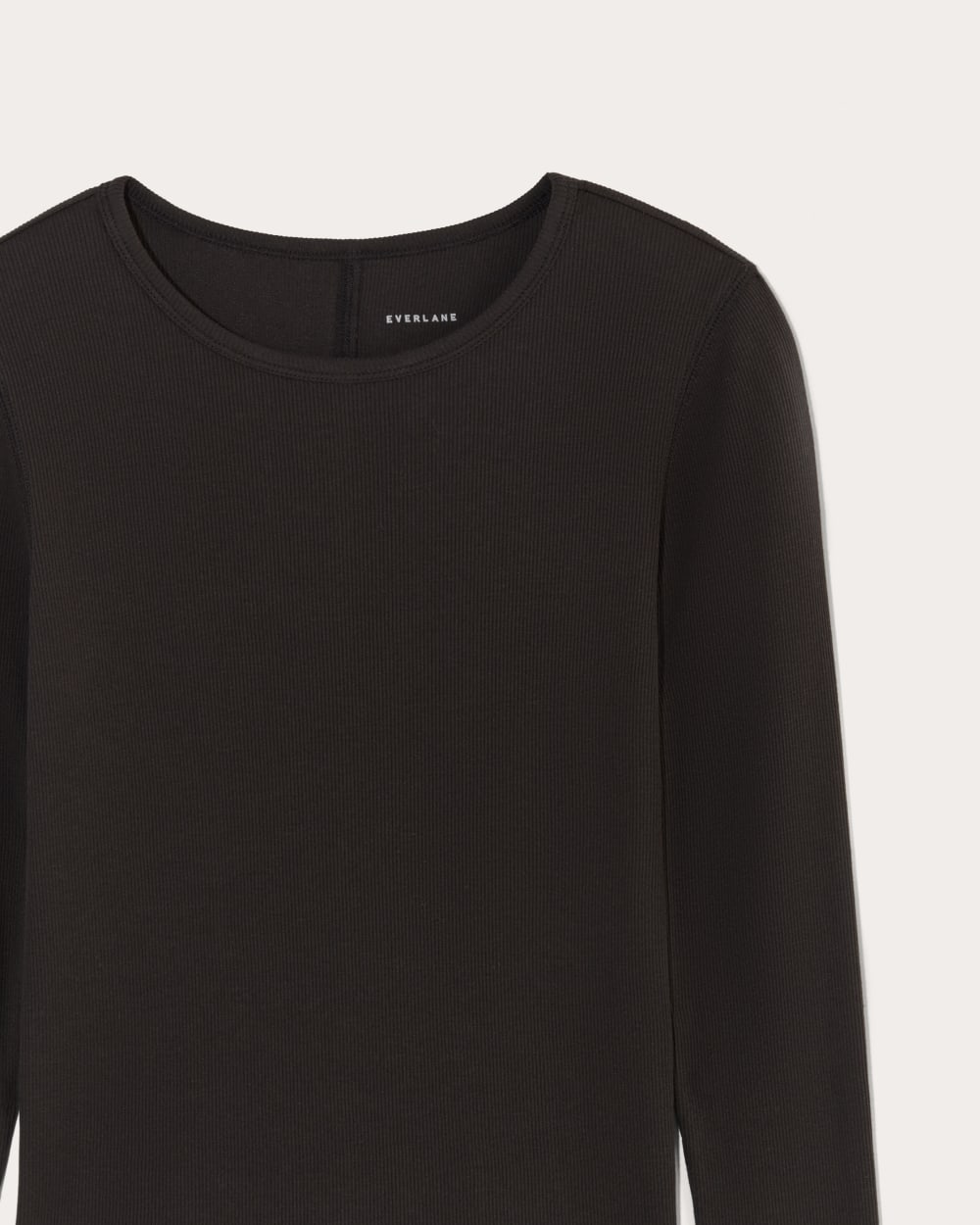 The Luxe Rib Long-Sleeve Crew | Black - Image 6