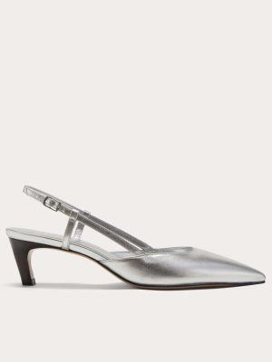 The Studio Slingback Heel | Silver