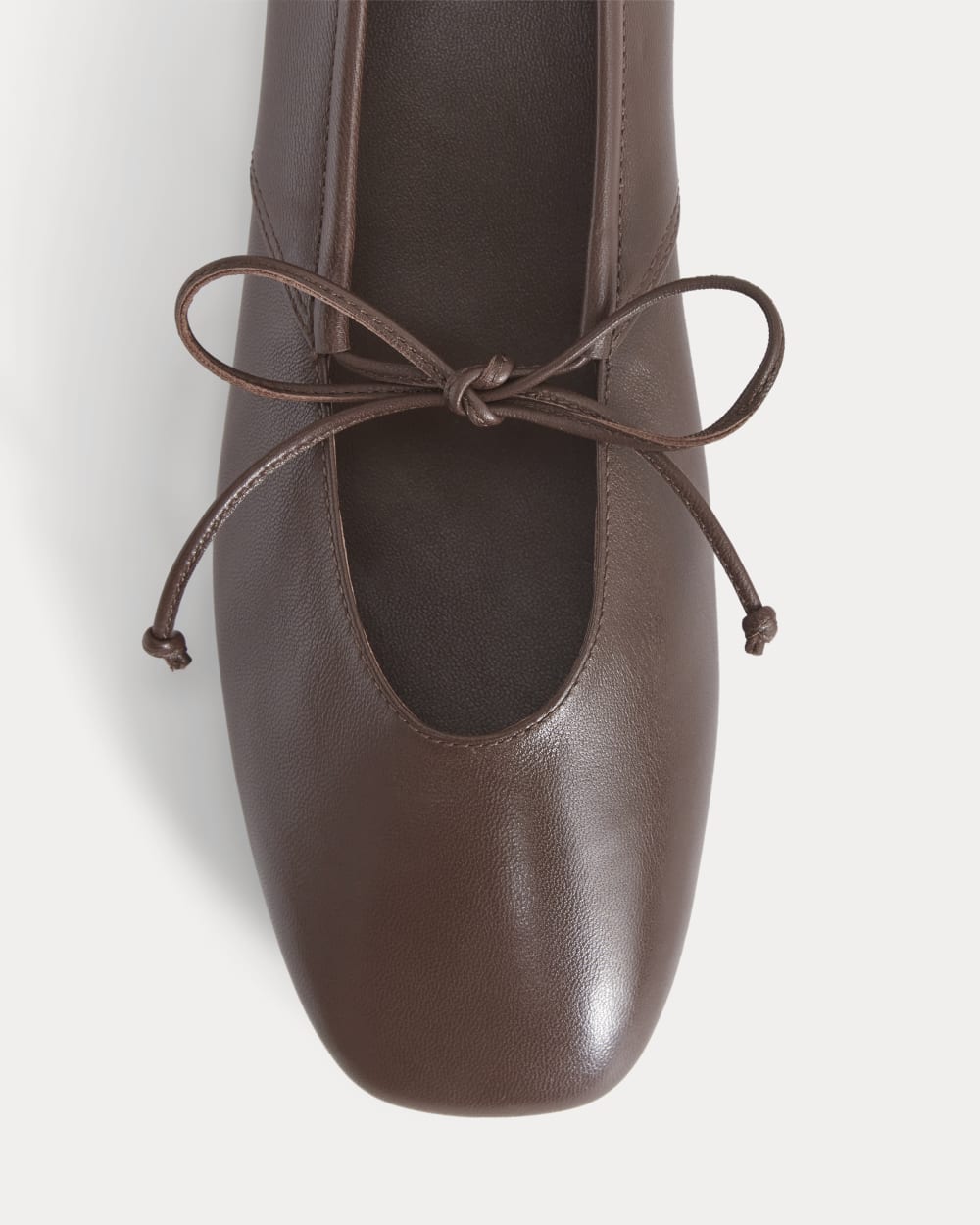 Leather Keyhole Flat | Burnt Umber - Image 6