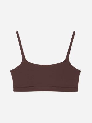 The Invisible Square-Neck Bralette | Dark Tan