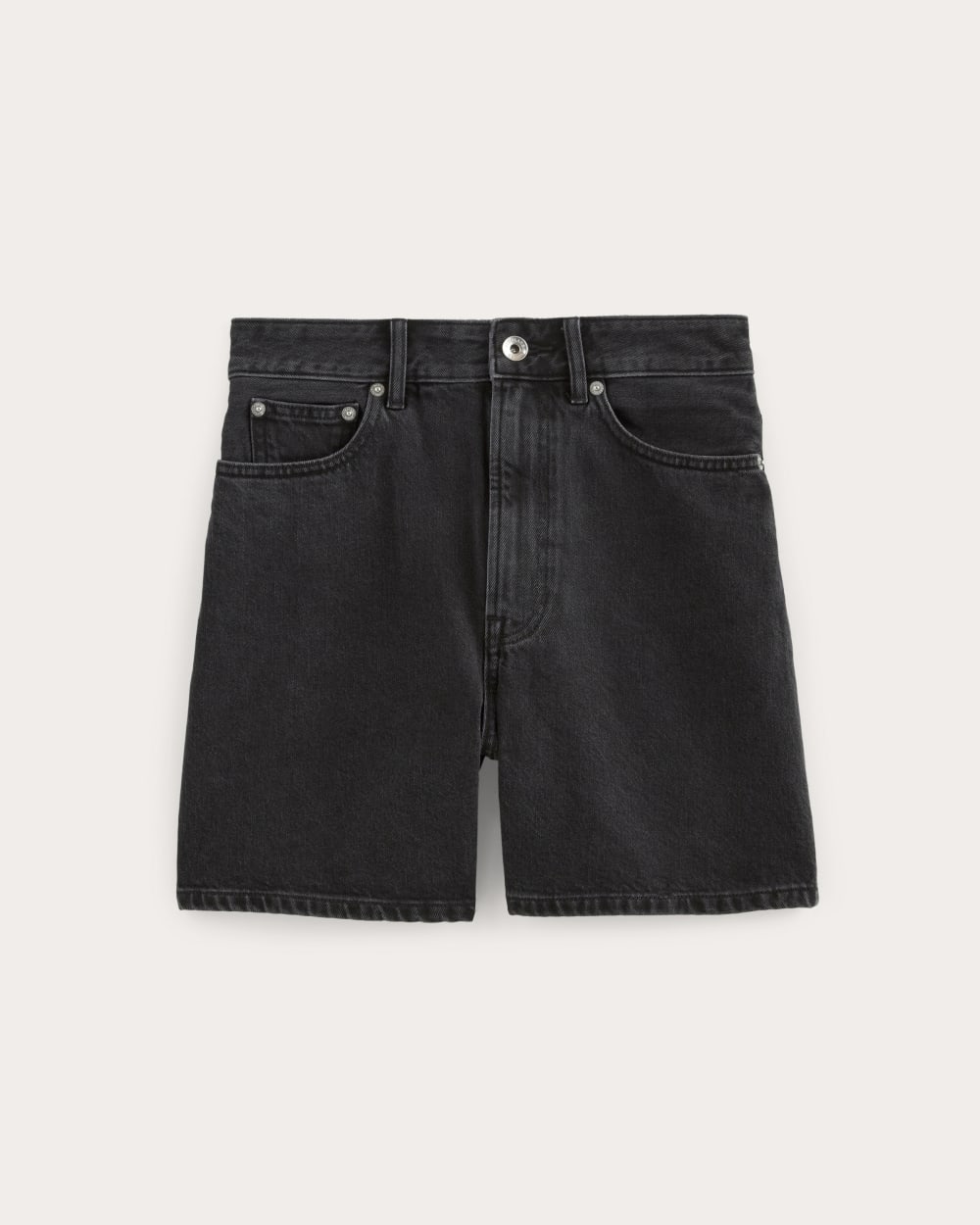 The A-Line Denim Short | Washed Black - Image 2