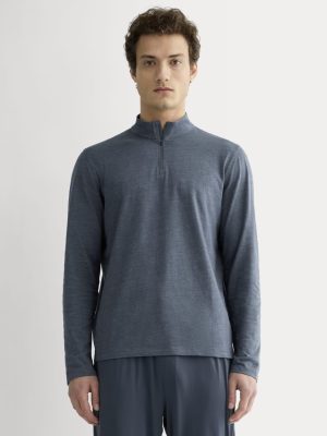 The Rec Quarter-Zip | Heathered Navy