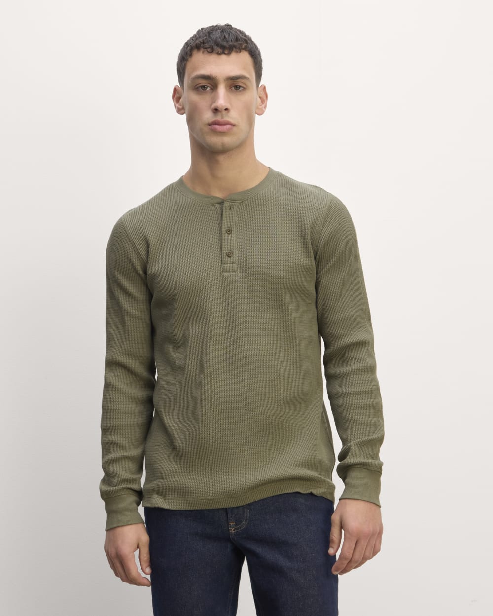 The Waffle Long-Sleeve Henley | Kalamata