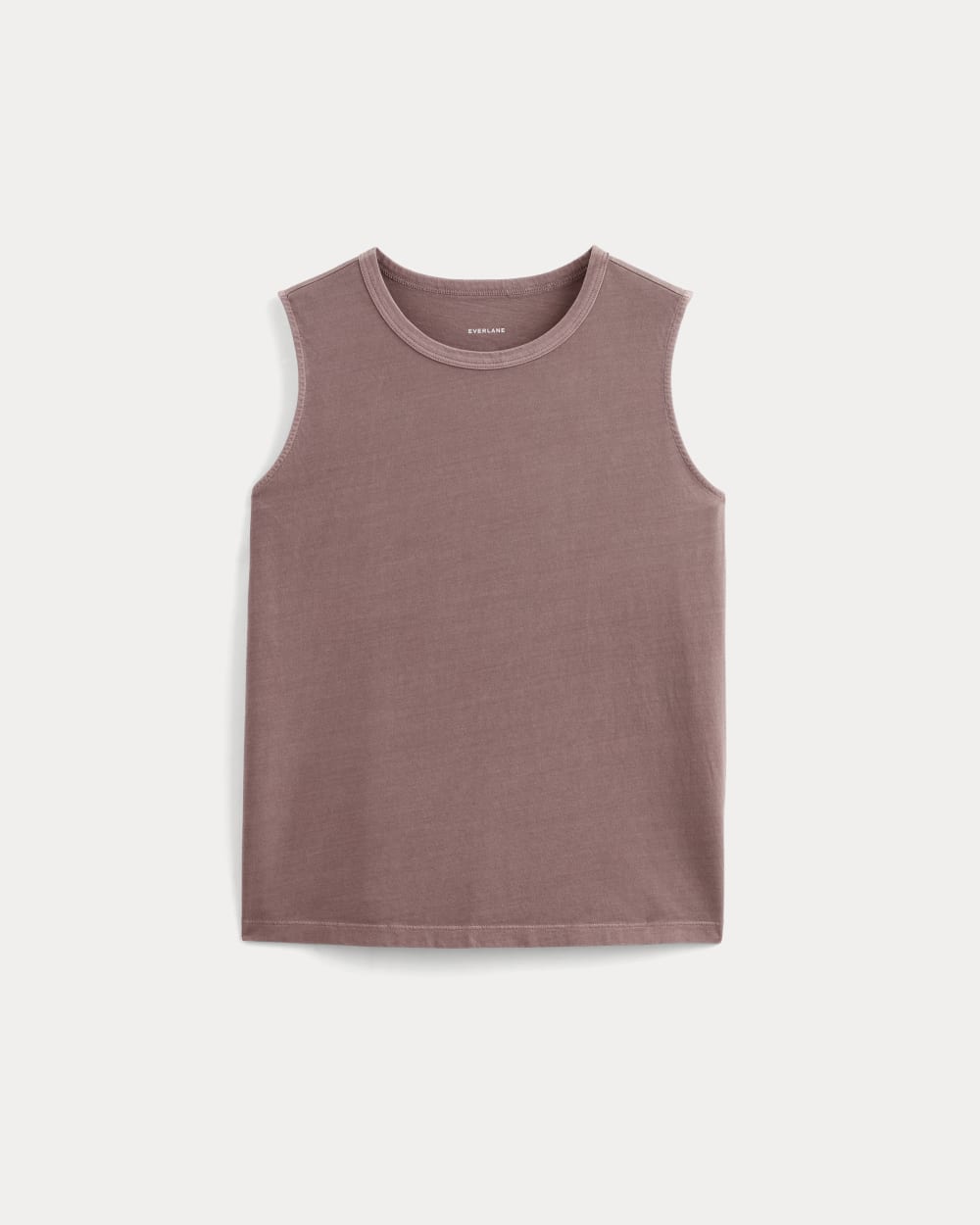The Boyfriend Tank in Essential Cotton | Brown Garment Dye - Image 2