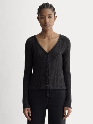 The Cozy Rib Cardigan | Black