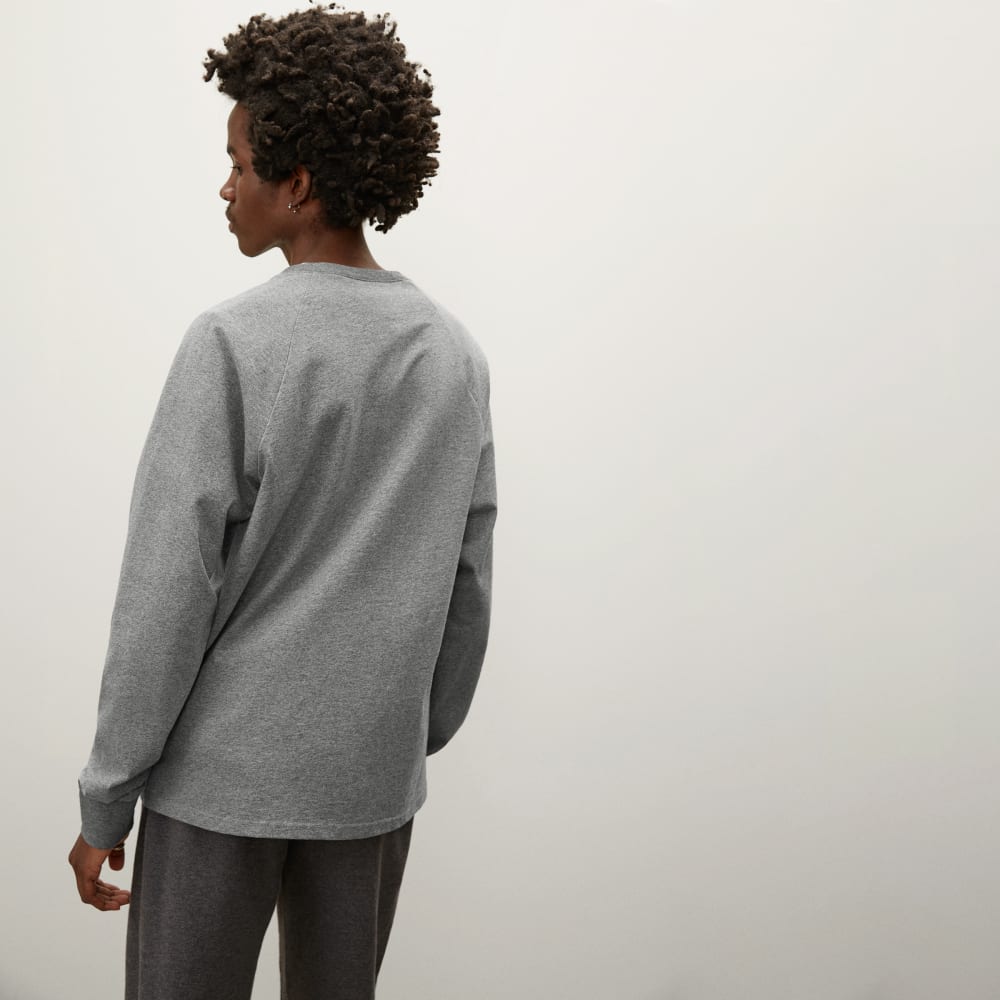 The Premium-Weight Long-Sleeve Crew | Uniform | Mid Heathered Grey - Image 5