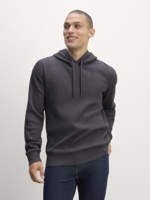 The Waffle-Knit Hoodie | Graphite