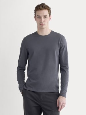 The Essential Organic Long-Sleeve Tee | Graphite