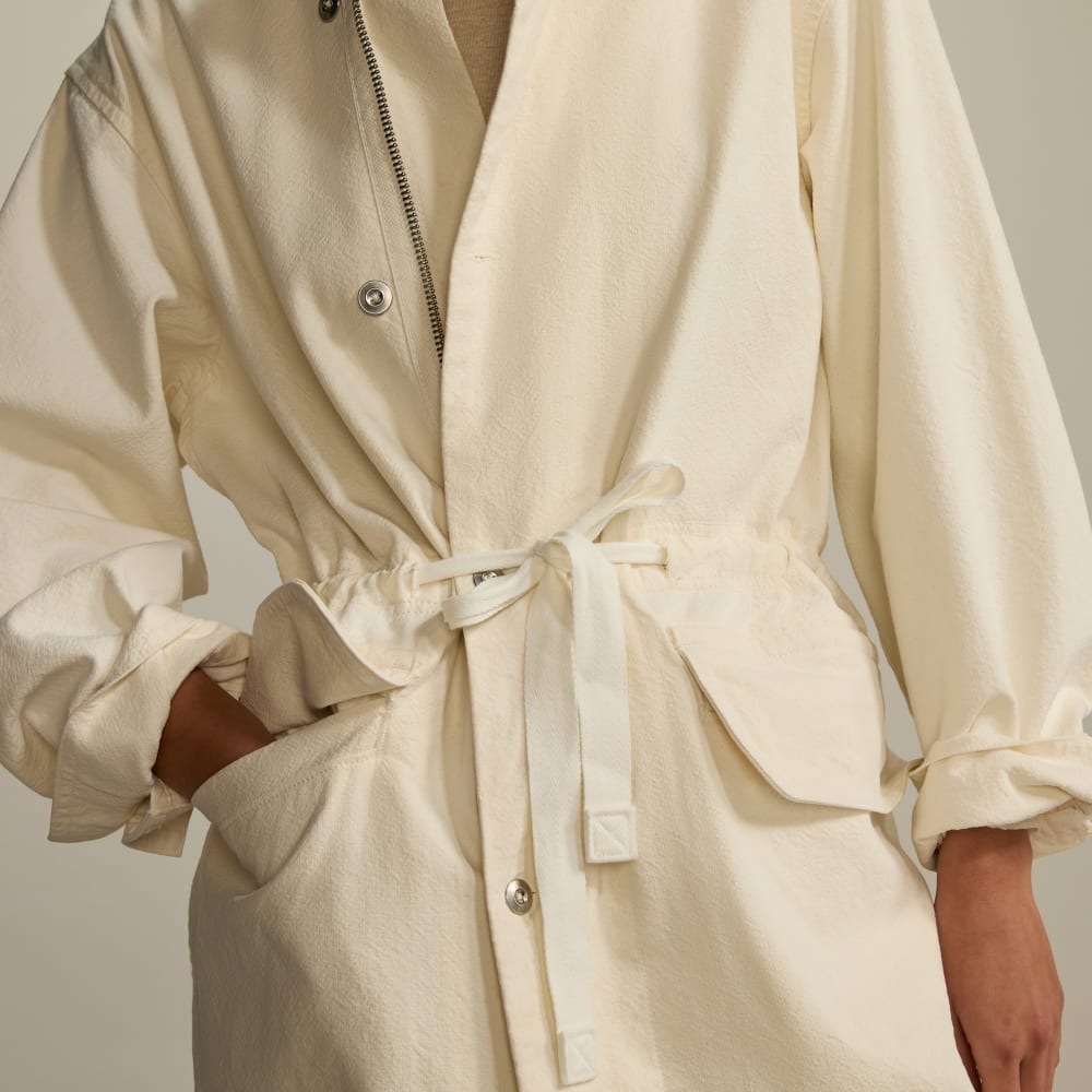 The Canvas Organic Cotton Parka | Bone - Image 7