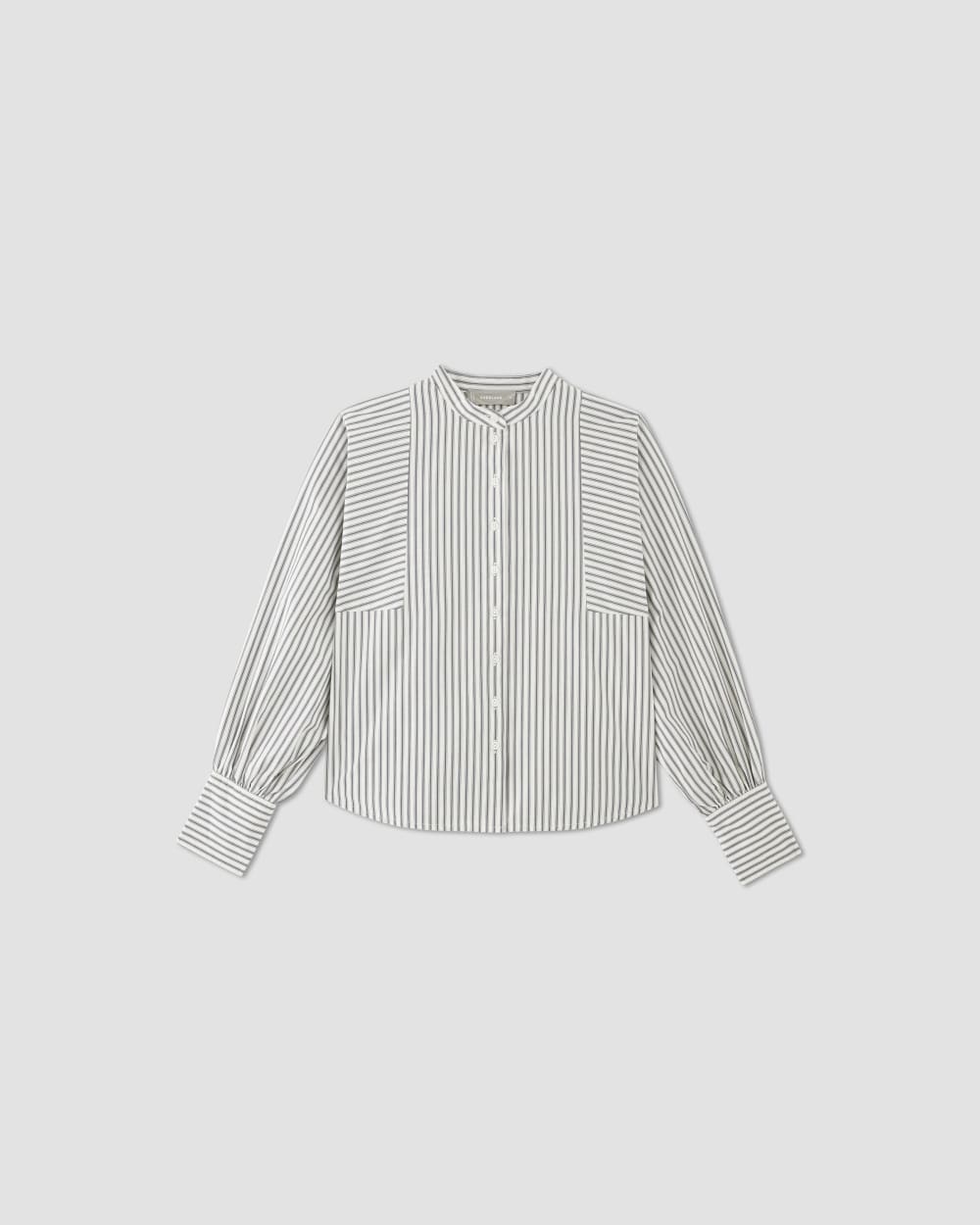 The Oversized Raglan Shirt | Bone / Navy - Image 2